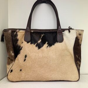 Cow Hide Purse Real Fur with Matching Wallet